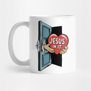 Jesus In My Heart - Hands Holding Heart Mug